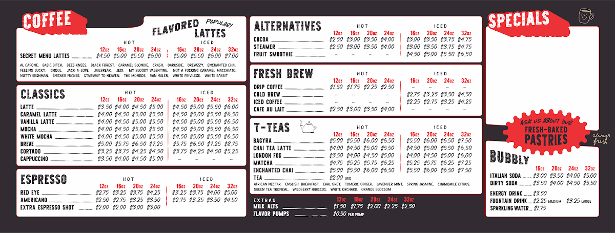Rise & Grind Coffee Menu - Image 2